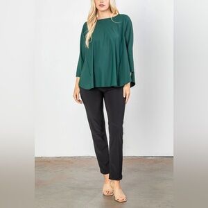 IC COLLECTION Hunter Green Dolman Sleeve Triangle Top